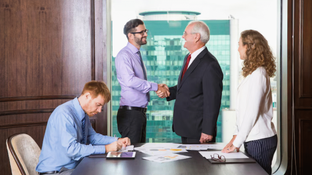 Business Partnership Sealing the Deal