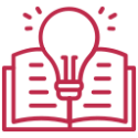 Home 6 Learning and innovation icon with open book