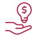 Home 12 Light bulb icon with dollar sign inside