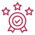 Home 3 Quality assurance icon with three stars