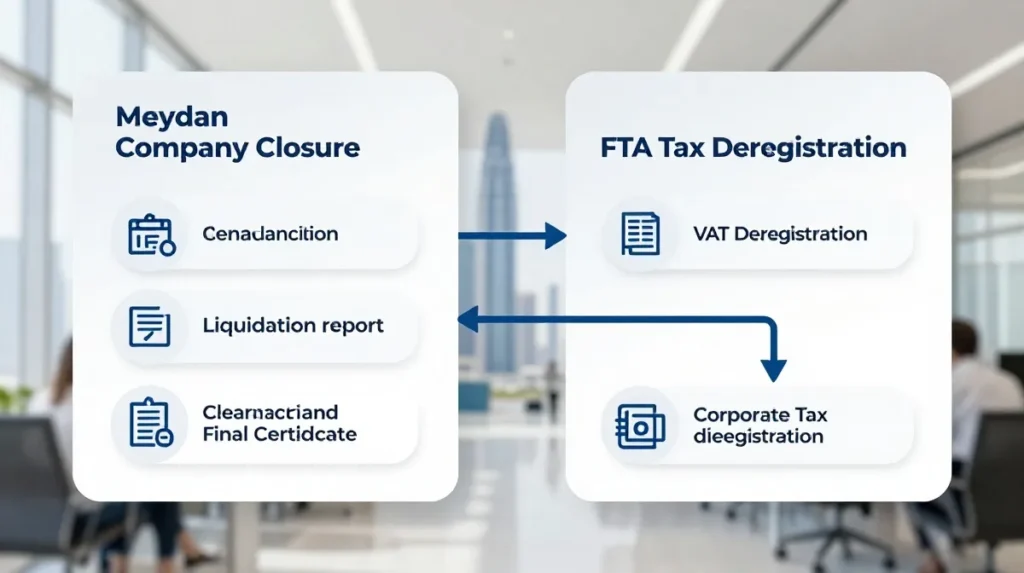 Meydan Free Zone Company Liquidation Timeline: How Long Does Closure Take? 2 Meydan closure and FTA deregistration are separate processes