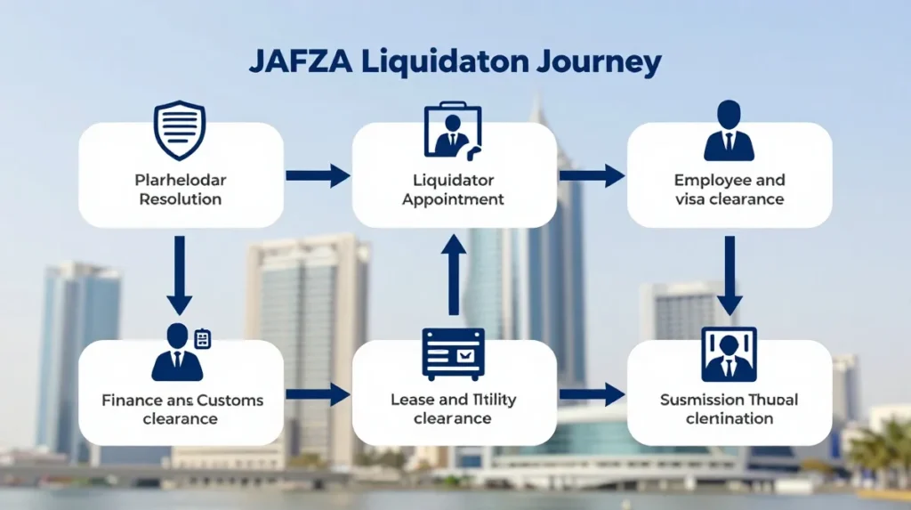 JAFZA Company Liquidation Documents and Clearance Checklist 4 JAFZA Company Liquidation Process