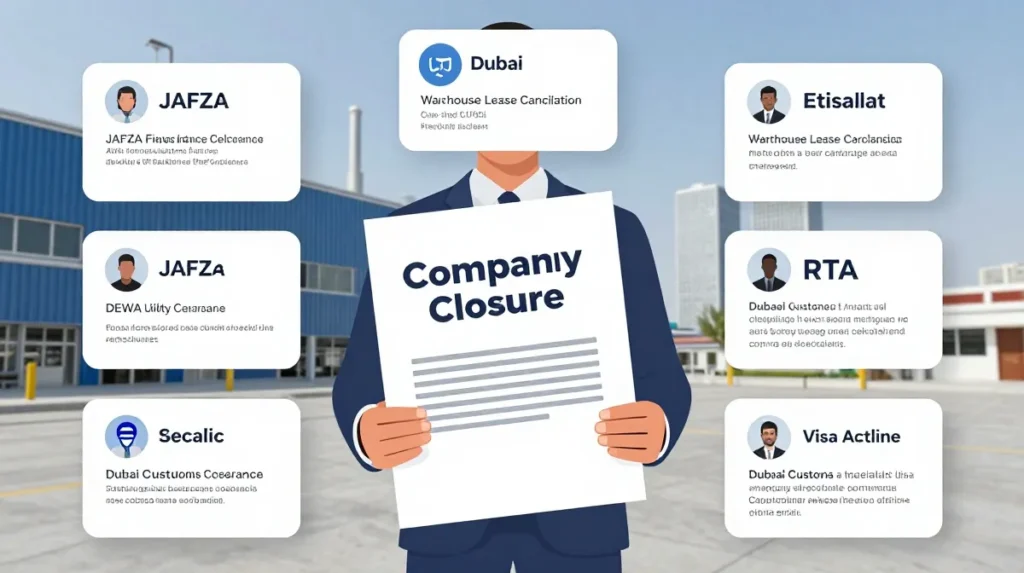 JAFZA Company Liquidation Documents and Clearance Checklist 3 JAFZA Clearance Checklist Before Company Closure